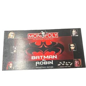 Vintage Monopoly Batman & Robin Collector's‎ Edition Board Game Hasbro USAopoly
